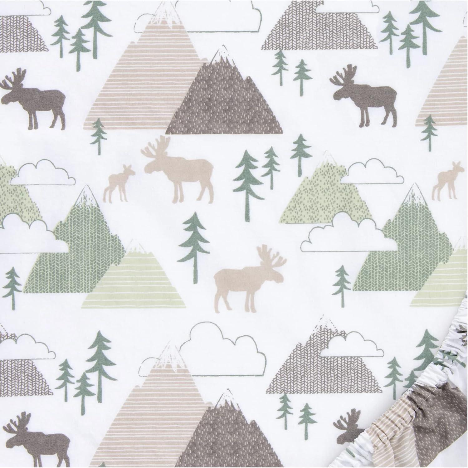 Trend Lab Mountain Baby Changing Pad Cover 100% Cotton Cover for Baby Nursery, Fits A 16 in x 32 in Standard Changing Pad