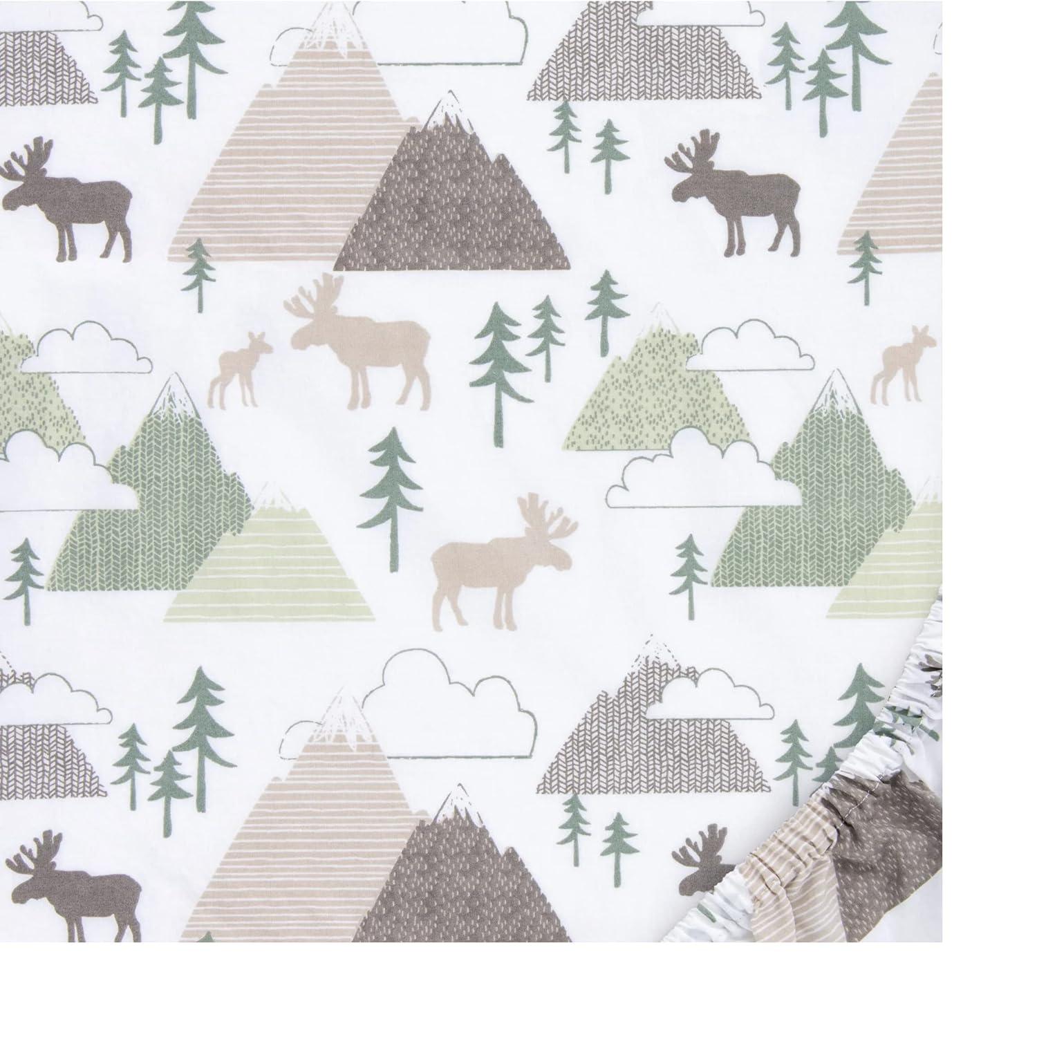 Trend Lab Mountain Baby Changing Pad Cover 100% Cotton Cover for Baby Nursery, Fits A 16 in x 32 in Standard Changing Pad