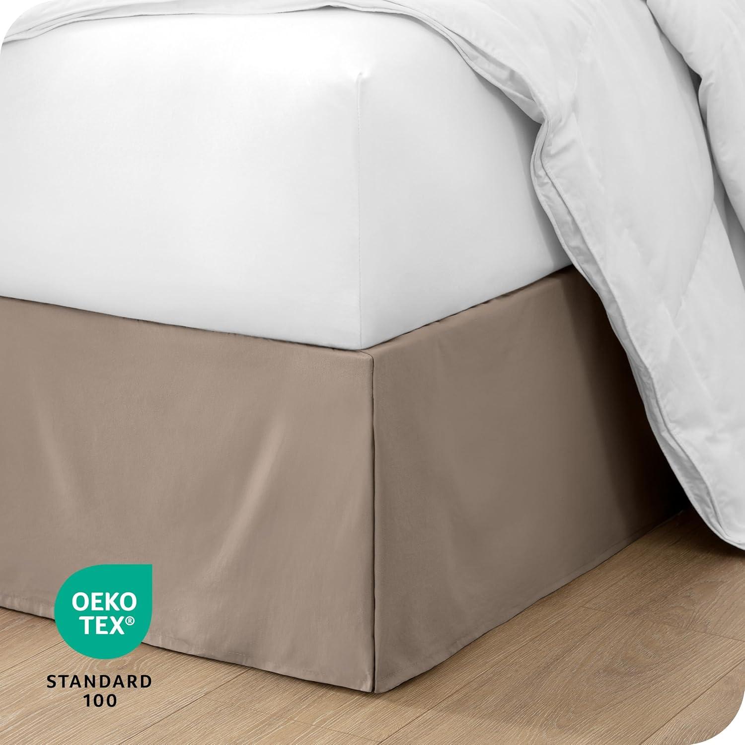 Tailored 15" Pleated Bed Skirt by Bare Home