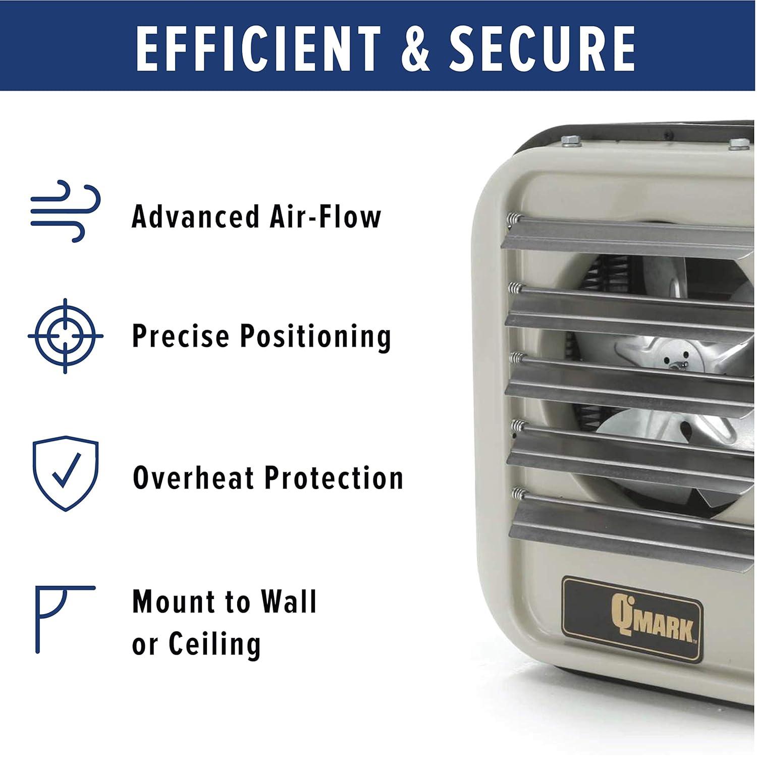 Marley MUH102 Q-Mark ; Electric Unit Heater; 650 cfm, 1/3 Phase, 208/240 Volt AC