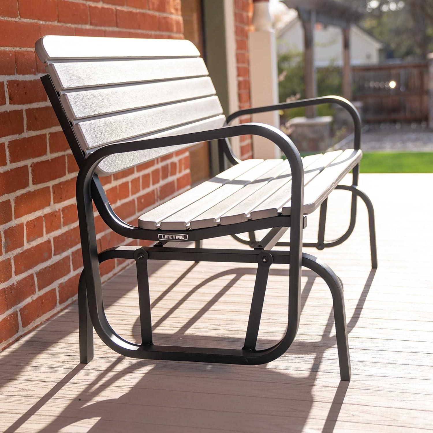 Lifetime Polyethylene Outdoor Glider Bench - Gray (60361)