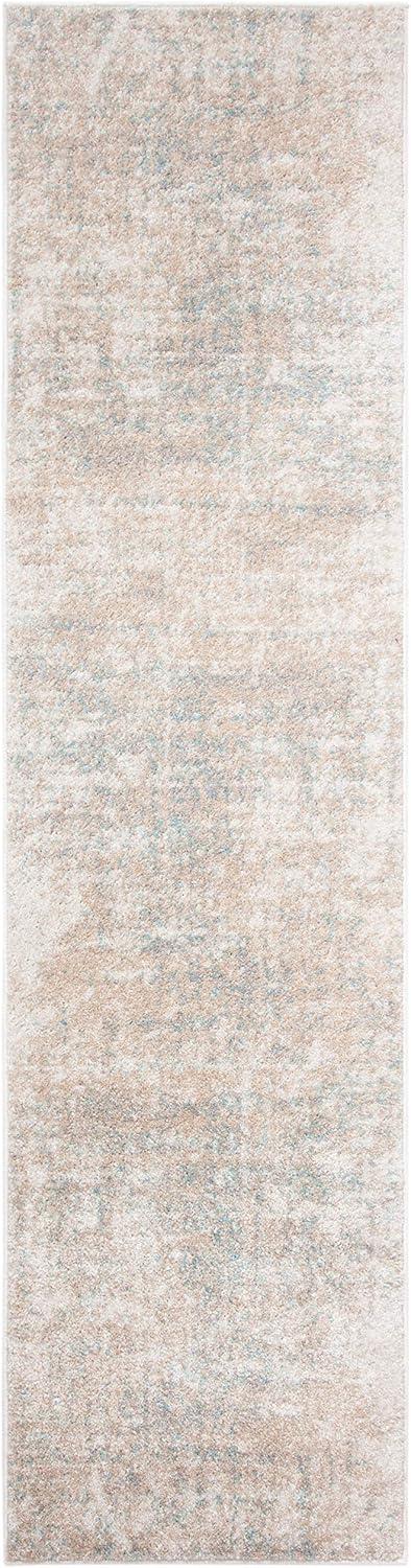 Chic Lodge Style 2'6" x 6' Reversible Runner Rug in Beige/Slate