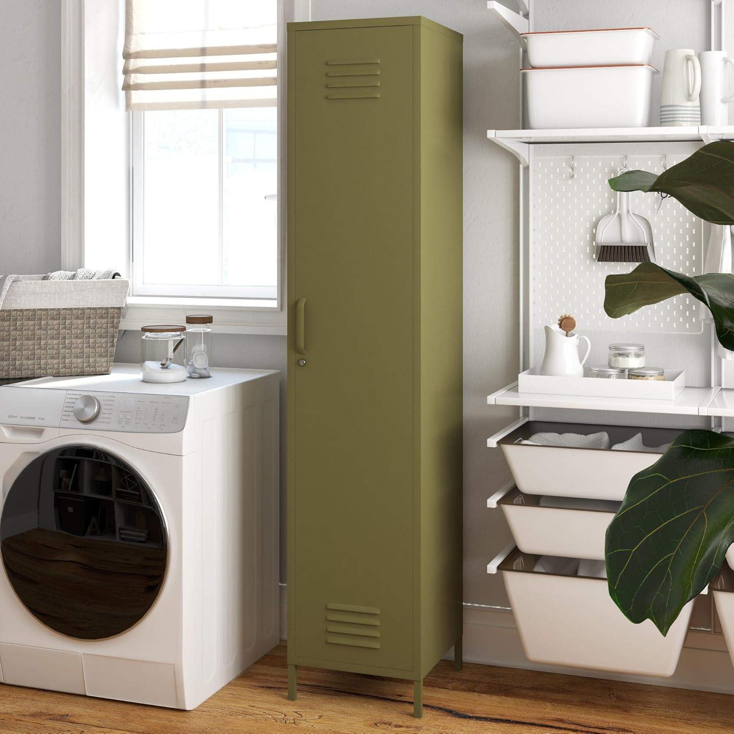 RealRooms Shadwick Single Metal Locker Storage Cabinet