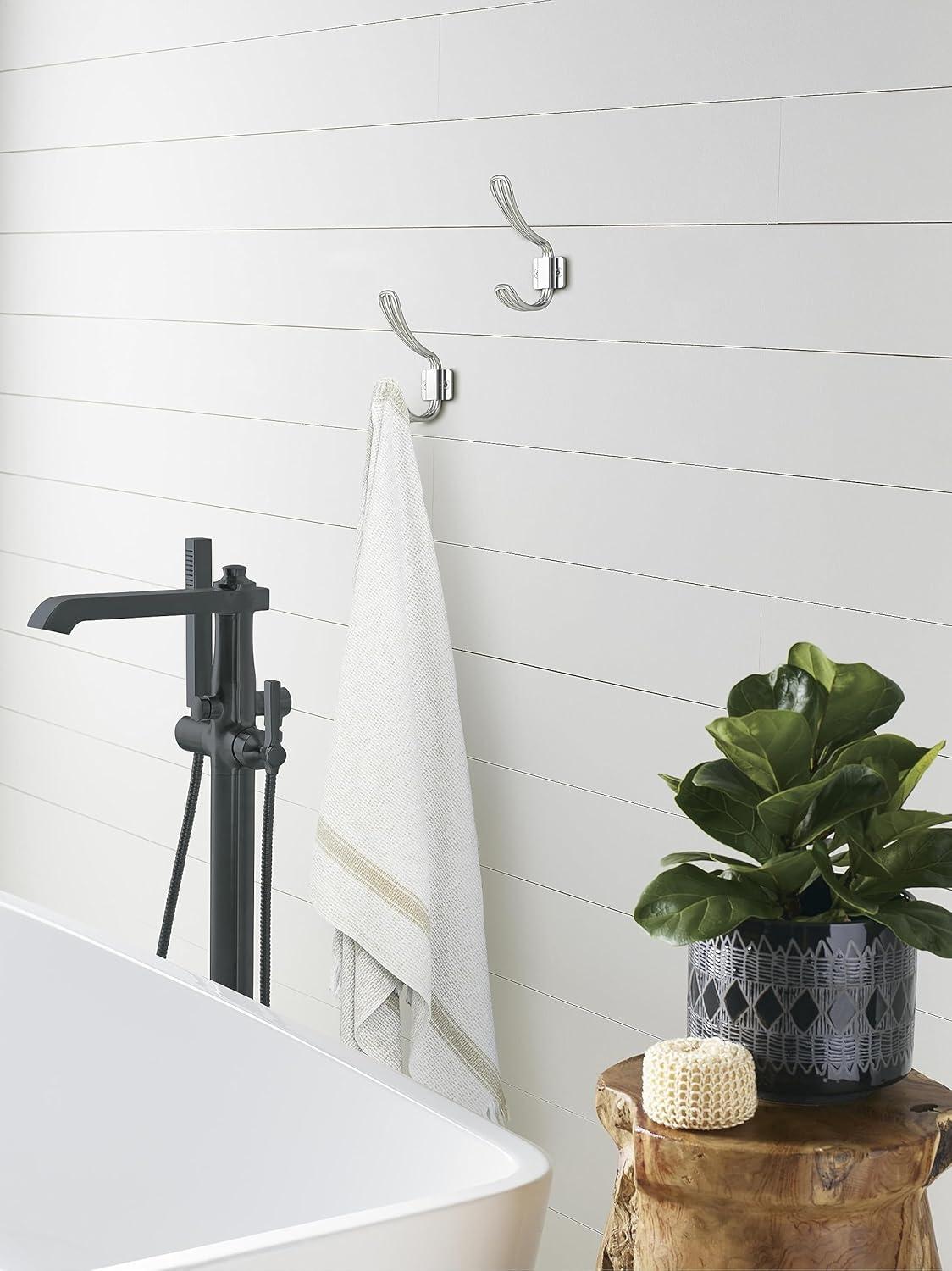 Vinland Transitional Double Prong Decorative Wall Hook