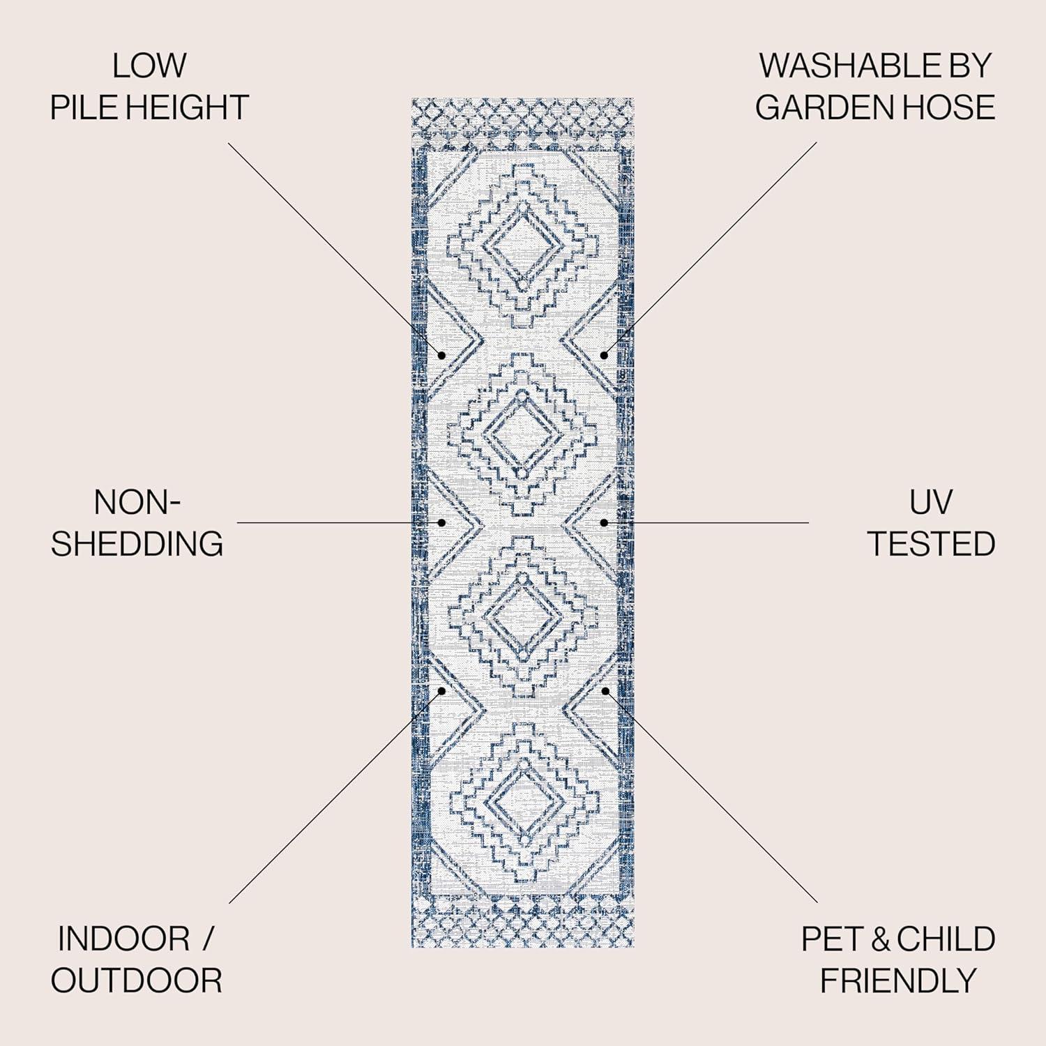 Marokko Diamond  Medallion Indoor/Outdoor Area Rug - JONATHAN Y