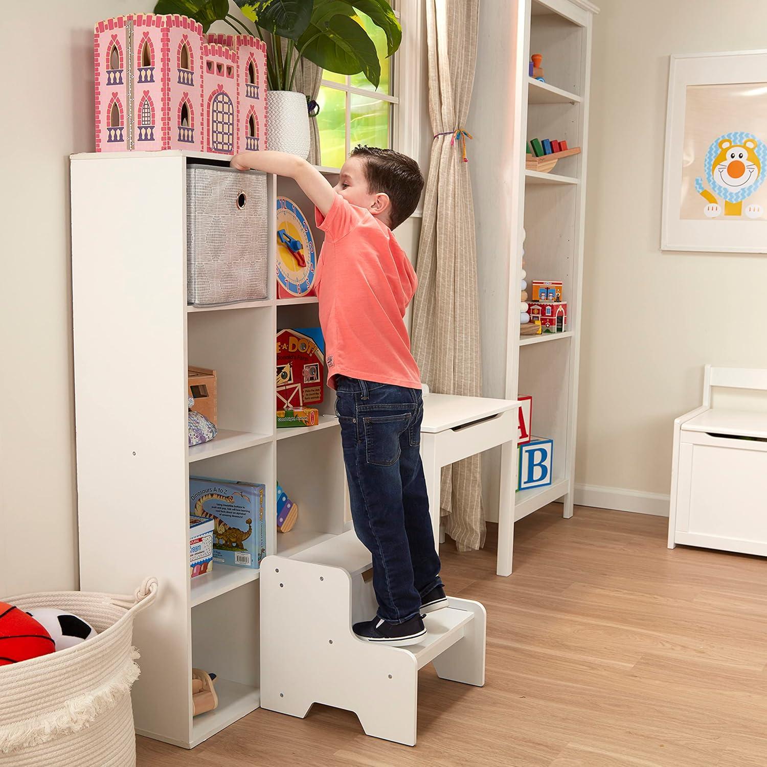 Melissa & Doug Kids Wooden Step Stool - White