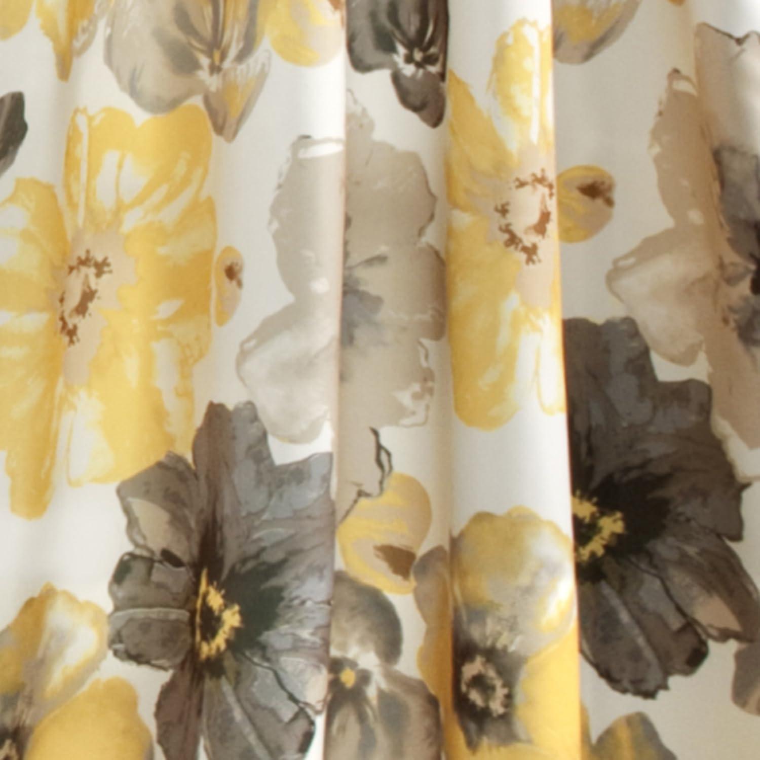 Lush Decor Leah Polyester Room Darkening Curtain Pair (Set of 2)