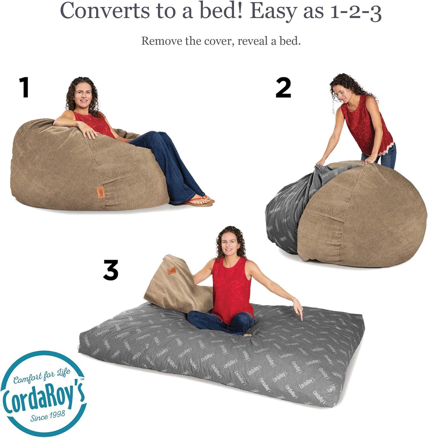 CordaRoy's Corduroy Convertible Bean Bag Chair