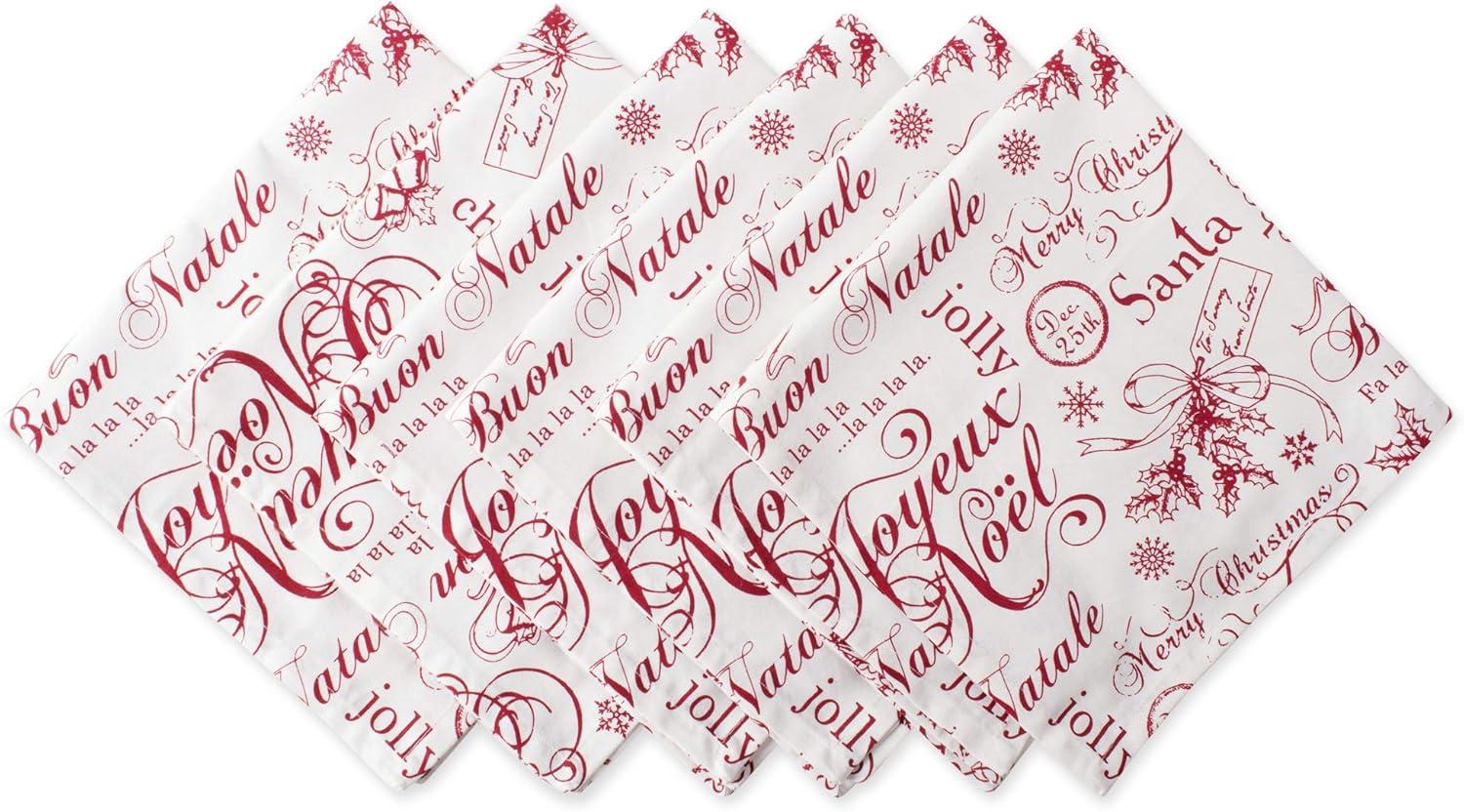 Vintage Christmas Print Napkin (Set of 6)