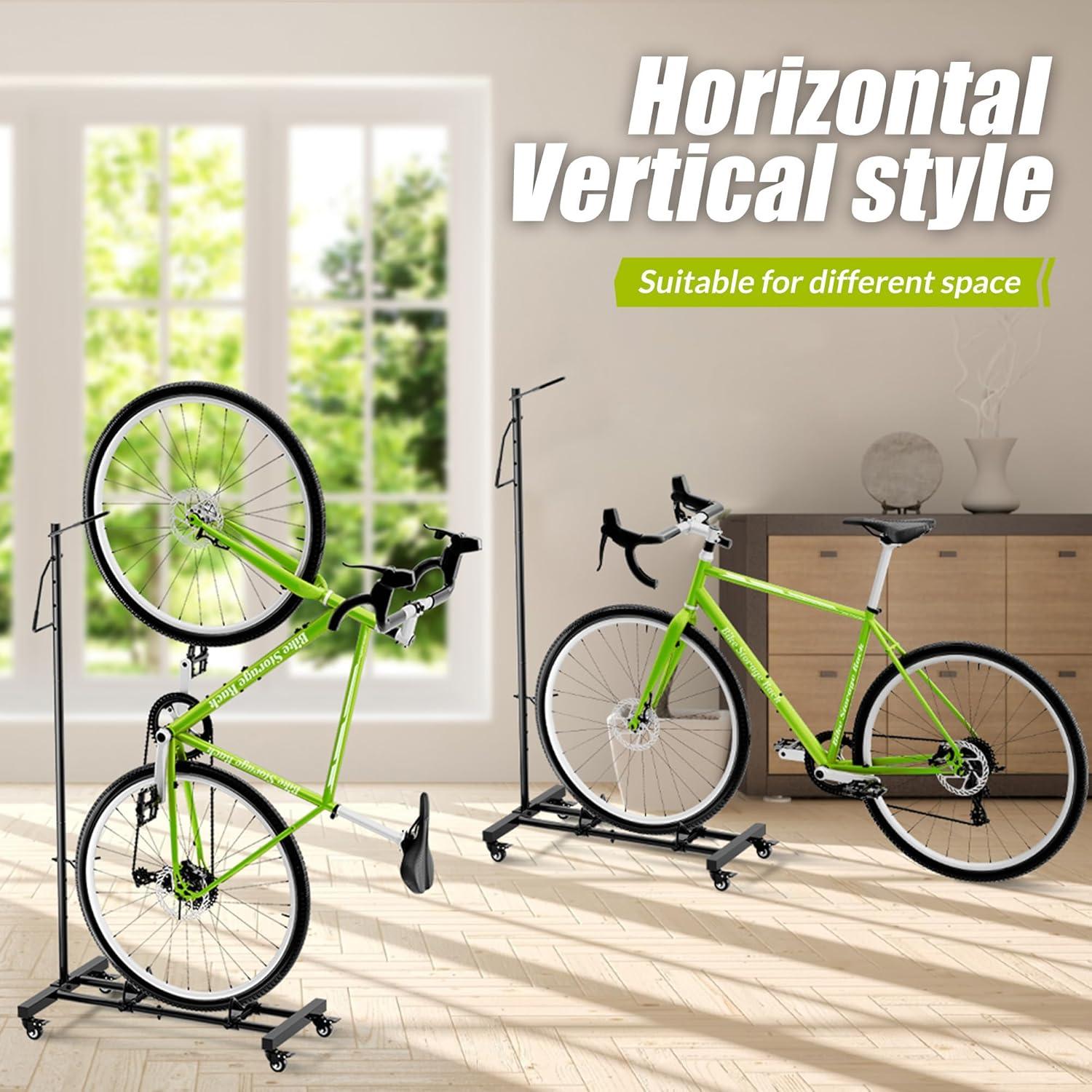 Bicycle Floor Parking Rack For MTB Road Bikes Indoor Bike Storage