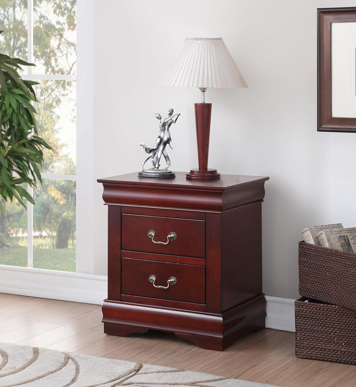 UBesGoo Nightstand in Cherry