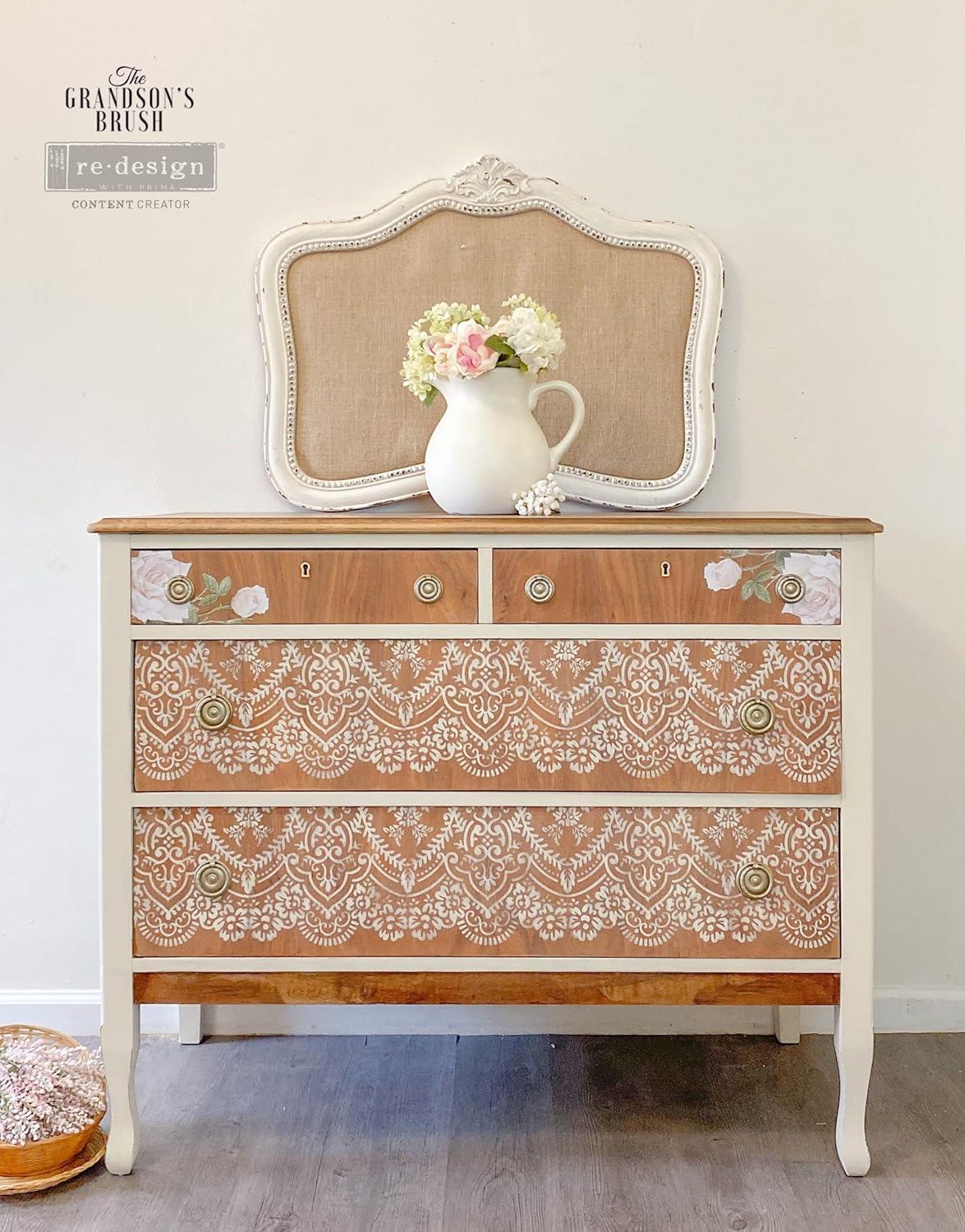 Prima Marketing Re-Design Decor Stencil 9"X13.5"-Elegant Lace