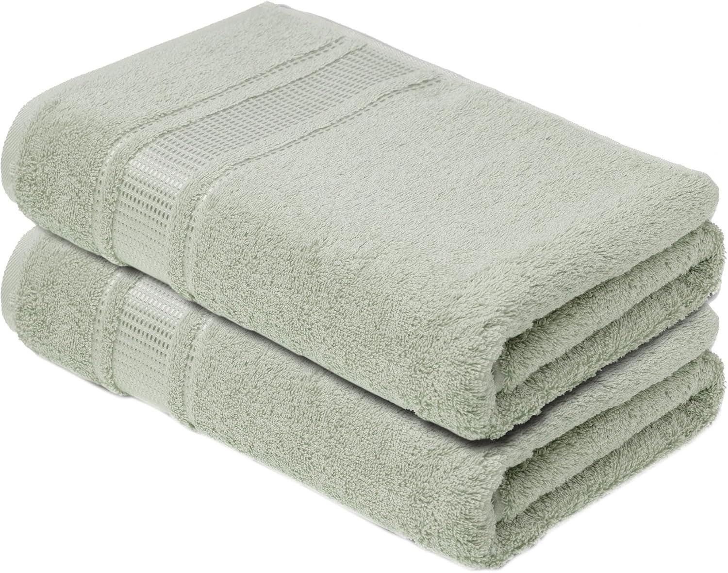Melissa Linen, 2 Piece Hand Towel Pack Premium Cotton Soft Absorbent 20 x 35 in, Mint Green