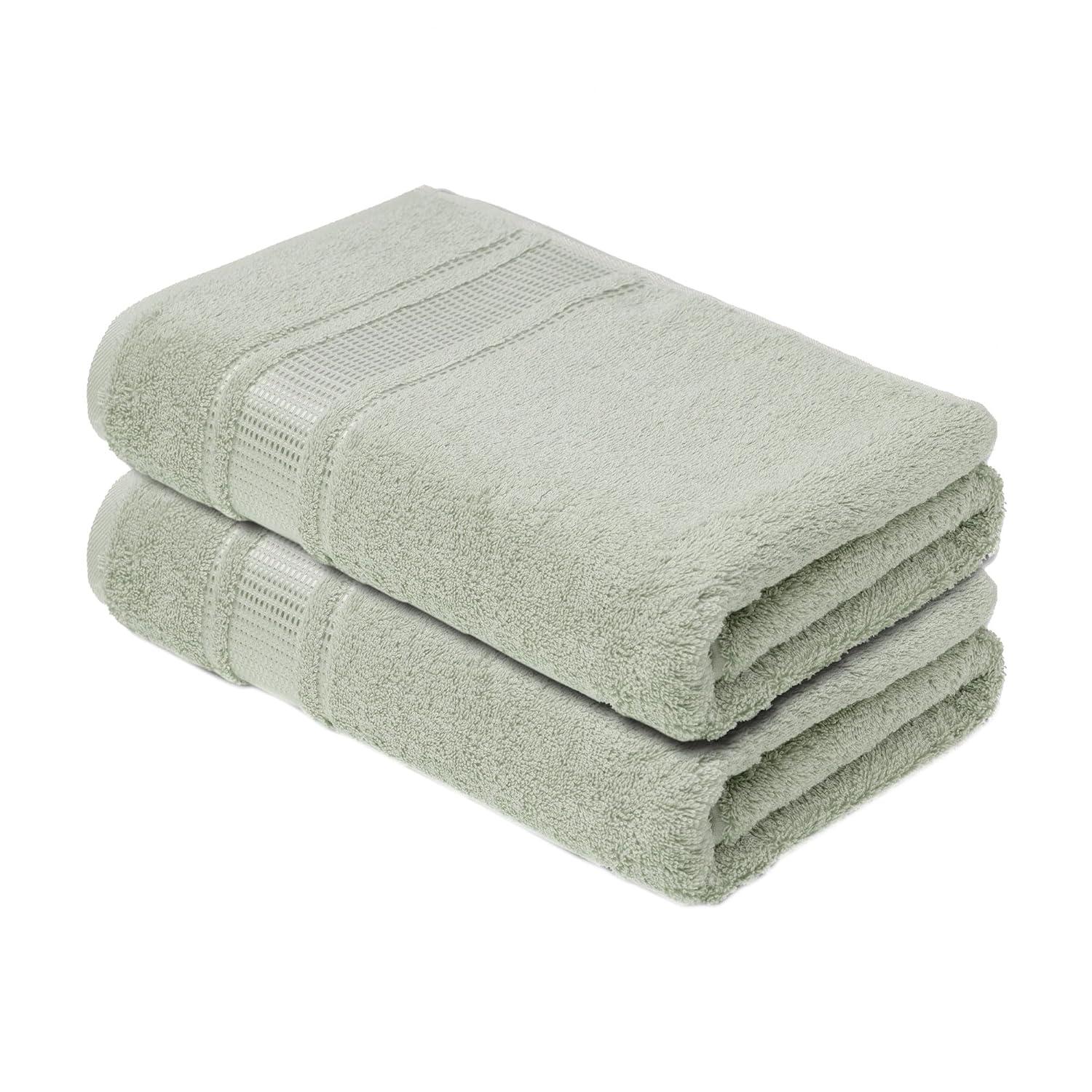 Melissa Linen, 2 Piece Hand Towel Pack Premium Cotton Soft Absorbent 20 x 35 in, Mint Green