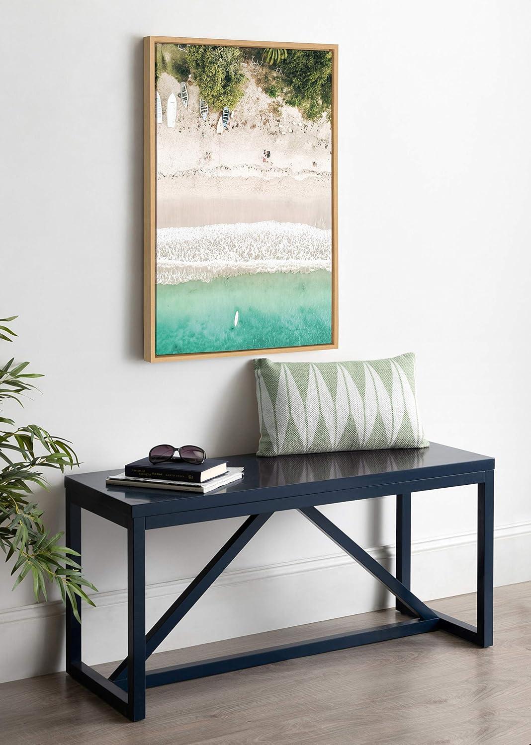 23" x 33" Sylvie Tropical Beach From Above Framed Canvas by Amy Peterson - Kate & Laurel All Things Decor