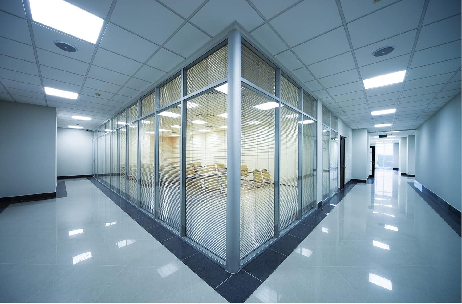 White Aluminum LED Backlit Flat Panel Ceiling Light