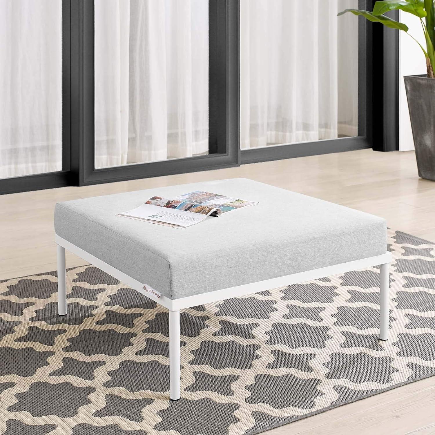 Harmony Sunbrella Outdoor Patio Aluminum Ottoman by Modway