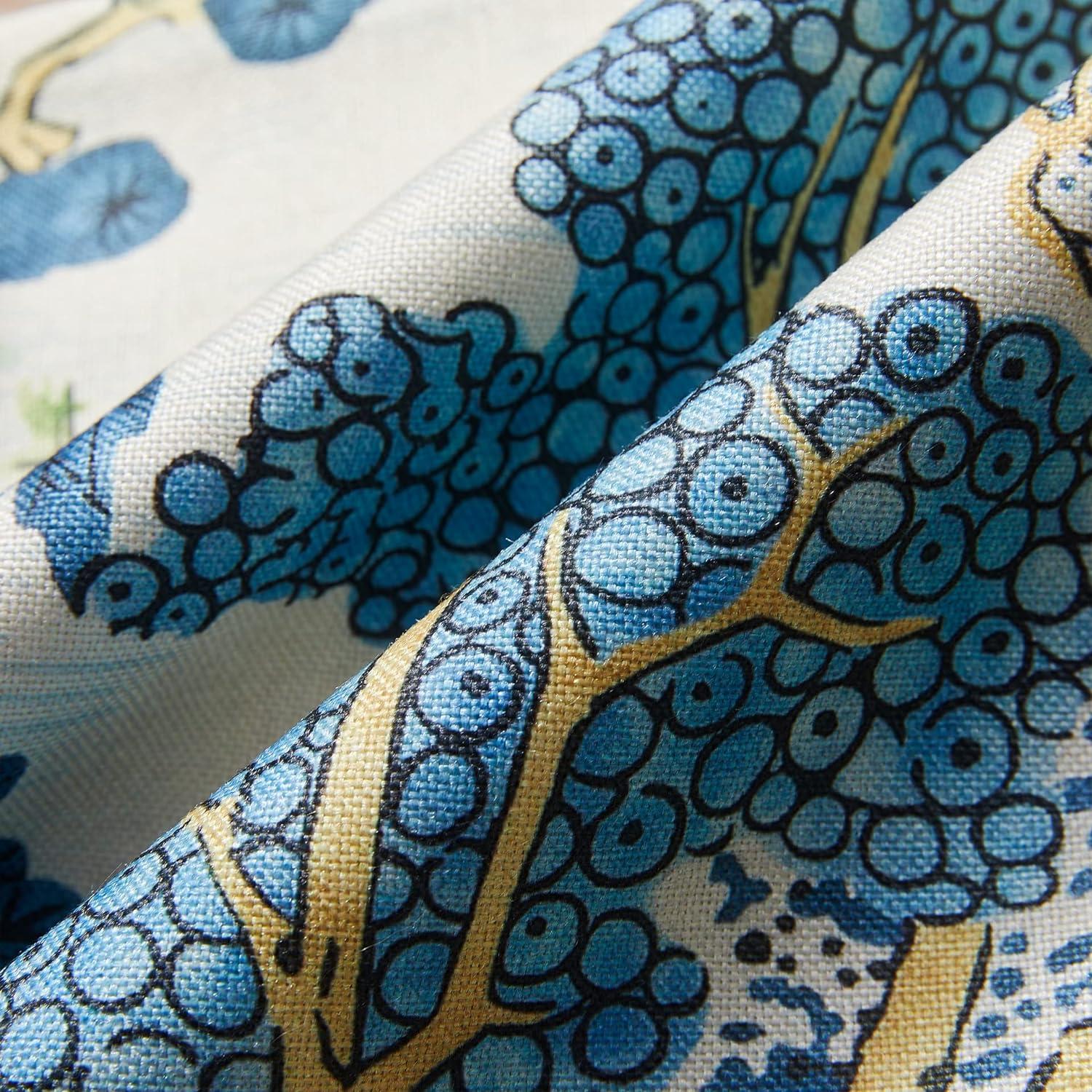 Chinoiserie Pillow Covers 20 x 20 Set of 2 Asian Scenic Linen Throw Pillow Cover Vintage Blue and Green Farmhouse Decorative Pillowcases for Living Room Couch Bed Sofa Outdoor