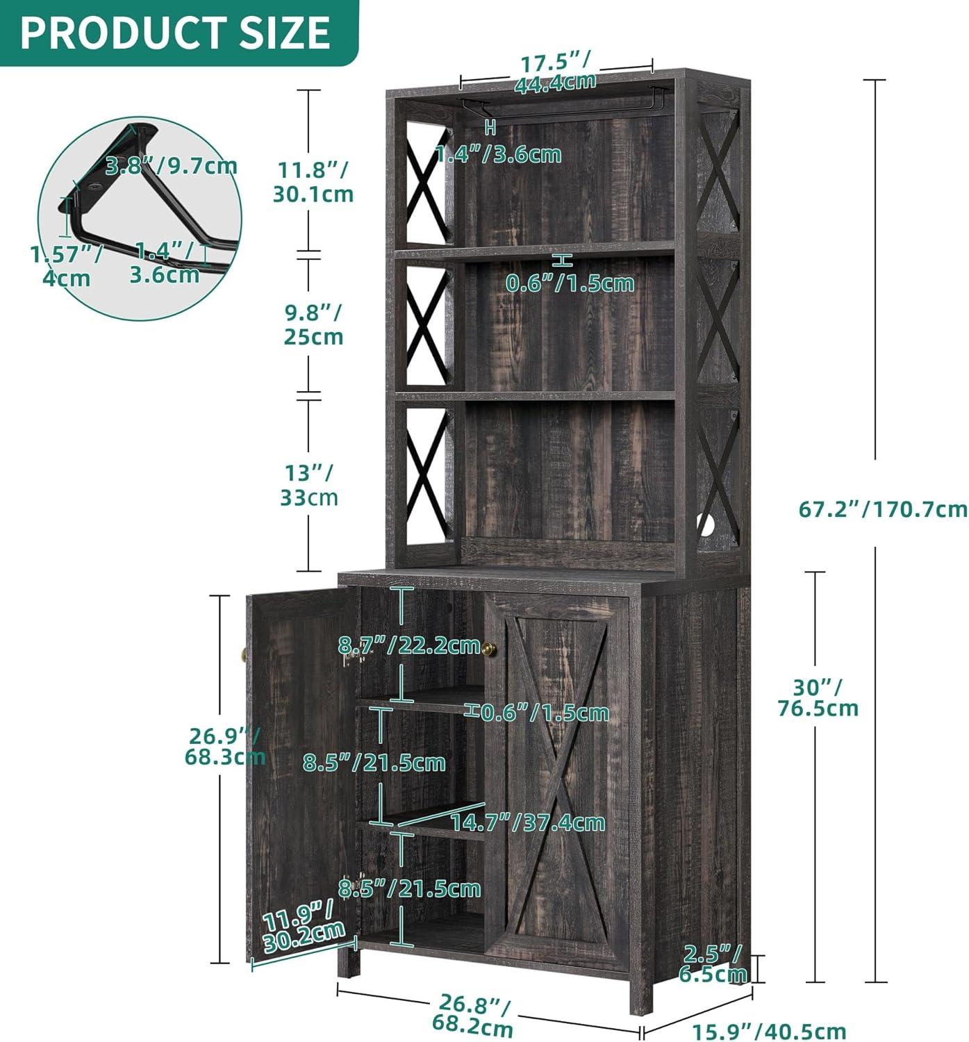 Moasis Bar Cabinet for Liquor and Glasses Dining Kitchen Cabinet with Wine Rack White
