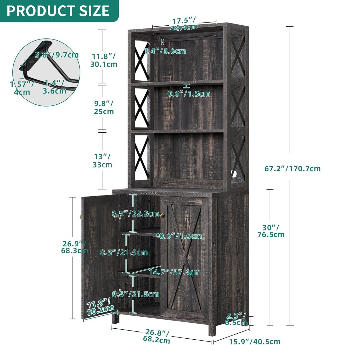 Moasis Bar Cabinet for Liquor and Glasses Dining Kitchen Cabinet with Wine Rack White