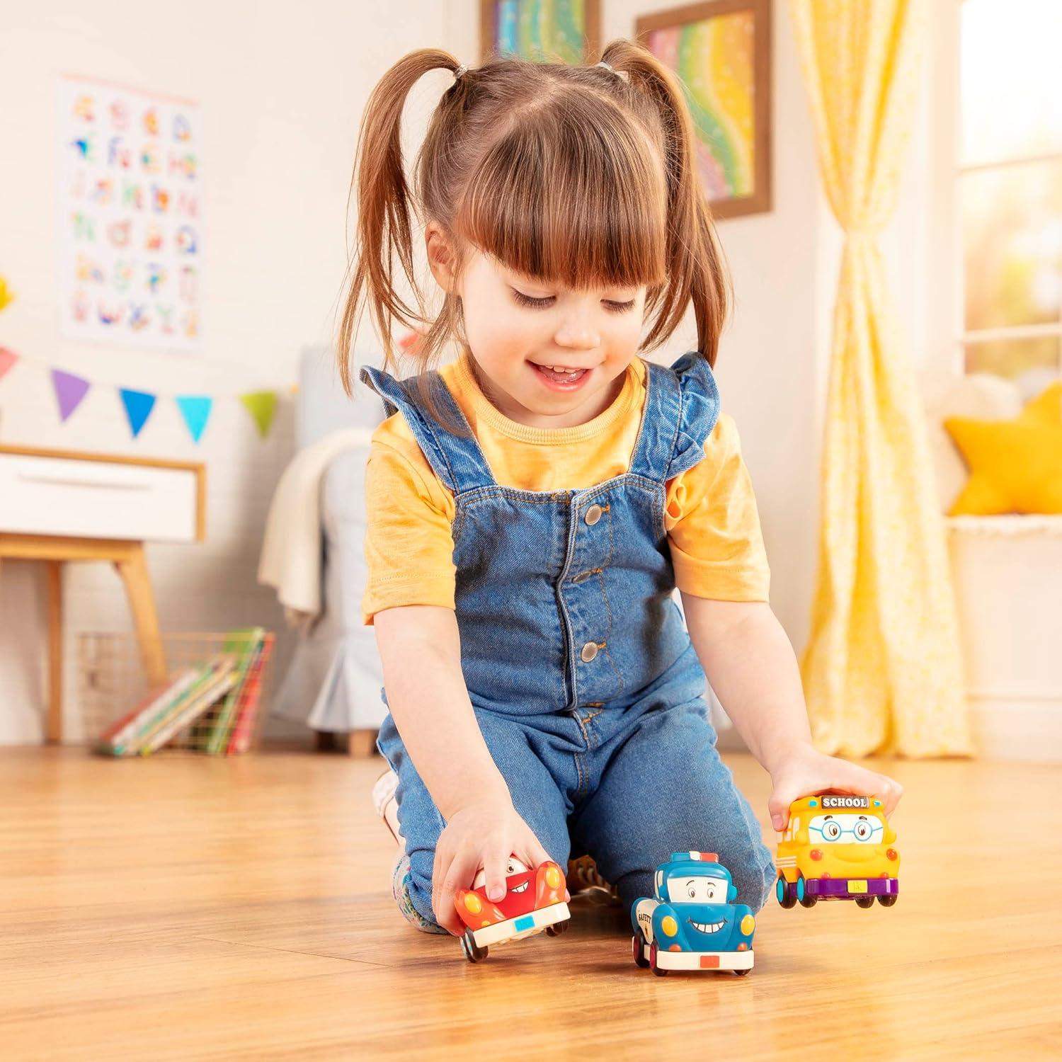 B. Toys - Mini Pull-Back Vehicles Set, Bus &Cars