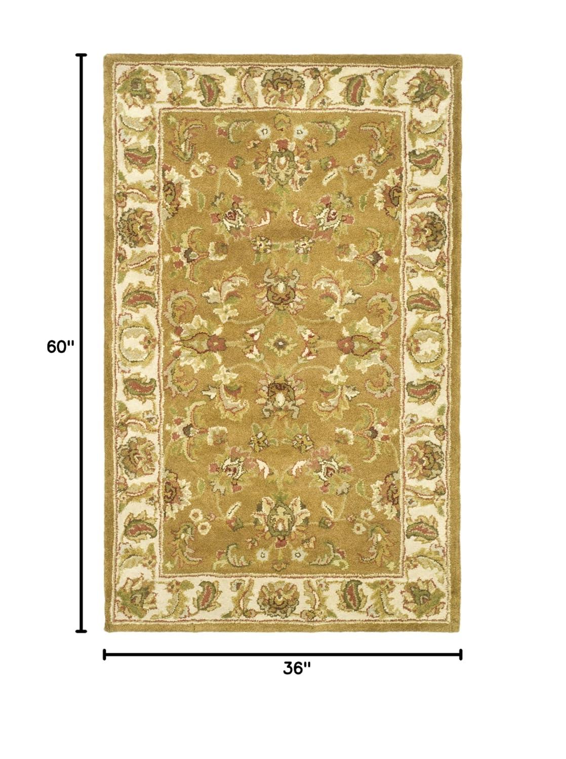 Heritage HG816 Hand Tufted Area Rug - Mocha/Ivory - 3'x5' - Safavieh.