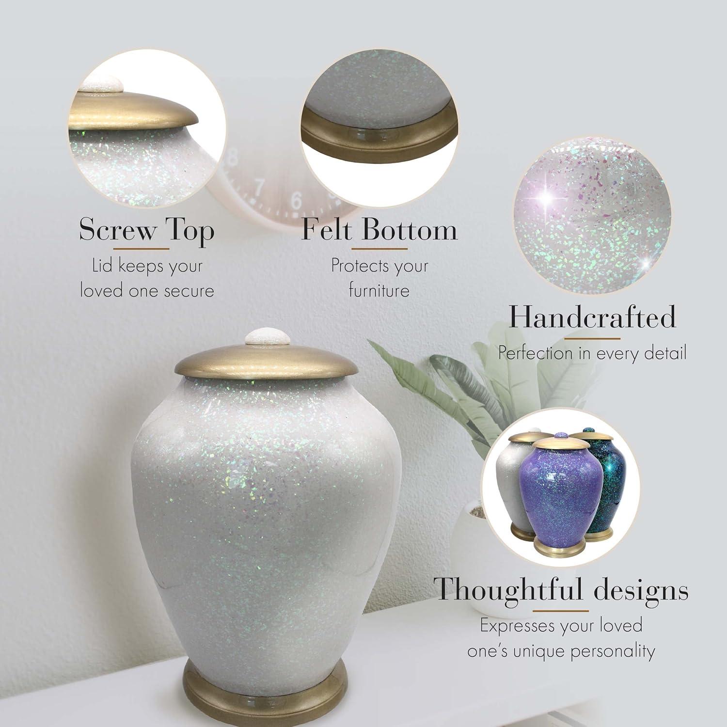 Prismatic Shimmering Light Sparkly Cremation Urns for Human Ashes Adult Urns for Cremation Ashes Urns for Adult Cremation Ashes Urns for Ashes Cremation Urns for Human Ashes Large