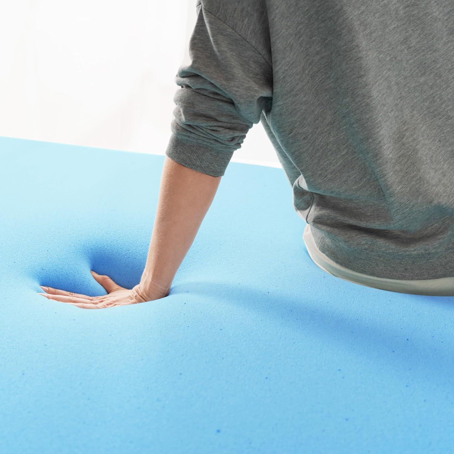 Zinus 2" Green Tea Cooling Gel Memory Foam Mattress Topper, Full