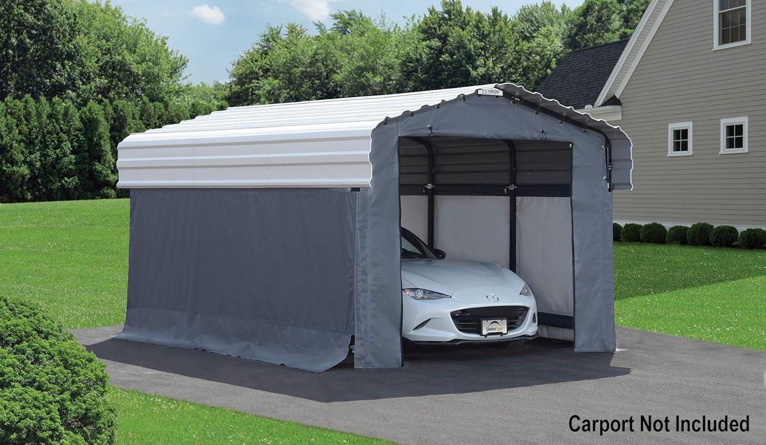 Arrow Enclosure Kit for Arrow Carport 10ft x 15ft Gray