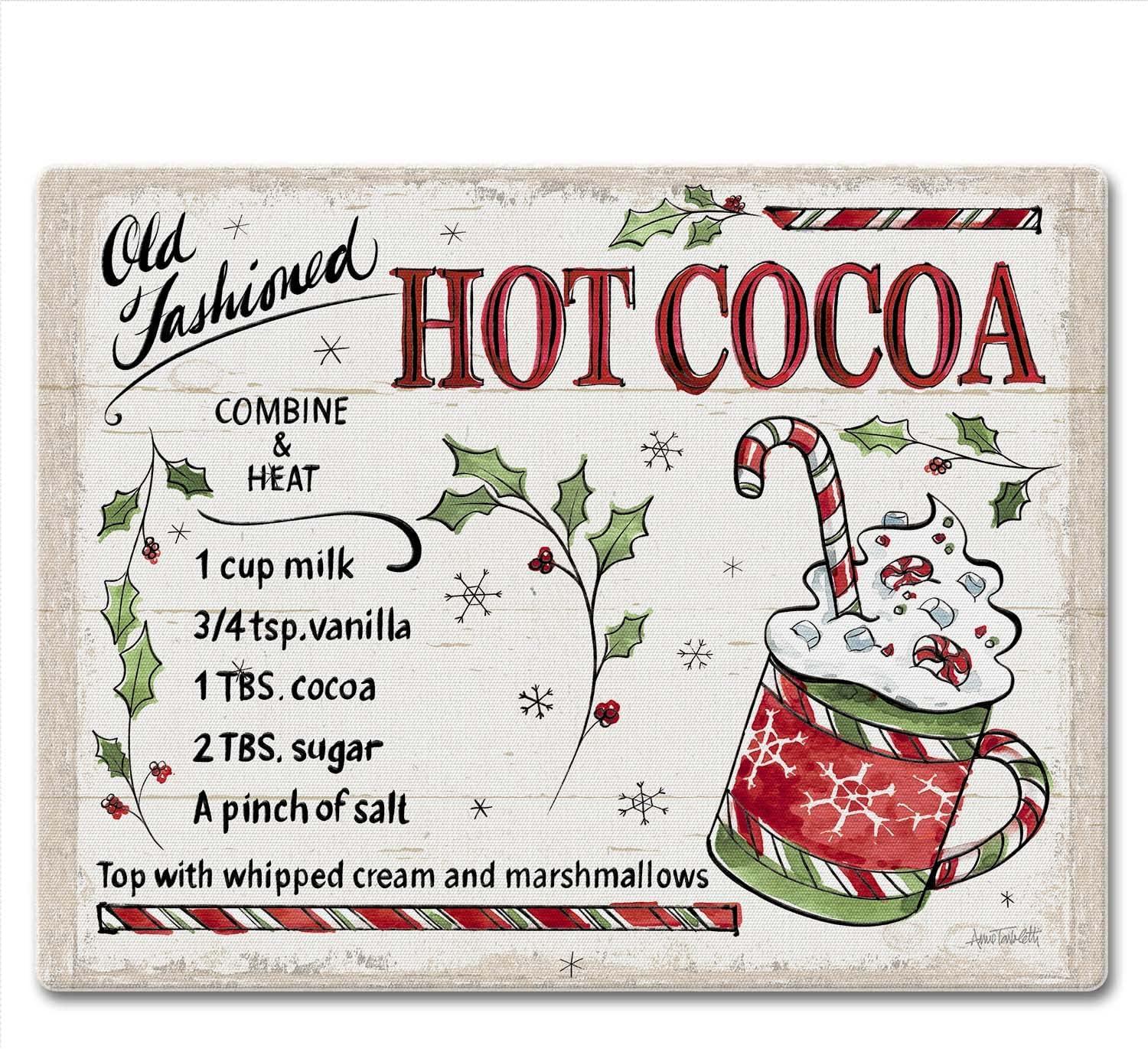 Holiday Treats Tempered Glass Cutting Board 10" x 8"