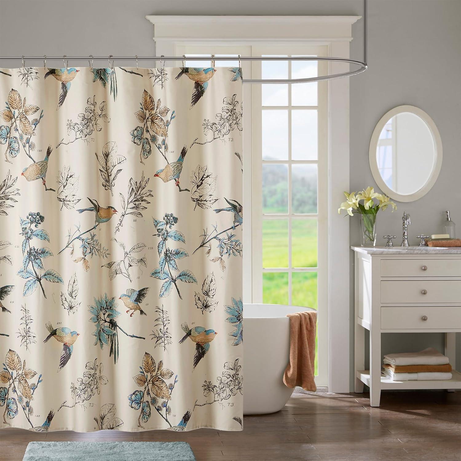 Madison Park Quincy 100% Cotton Single Shower Curtain