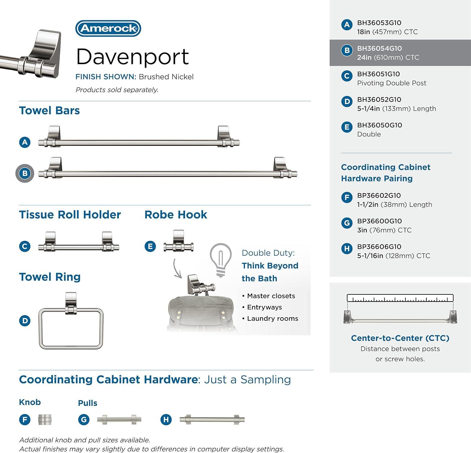Davenport 26.31" Wall Mounted Towel Bar