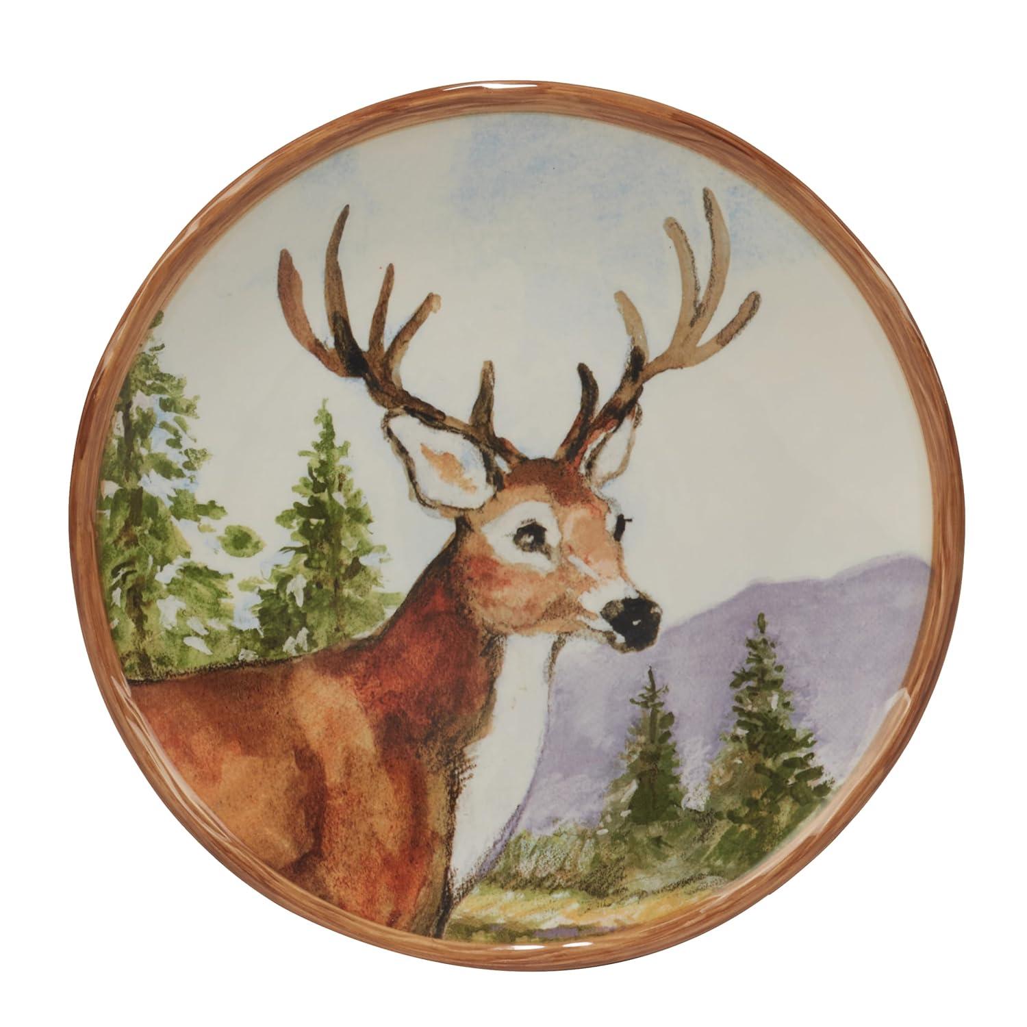 Mountain Summit Assorted Colors Dessert Plates (Set of 4)