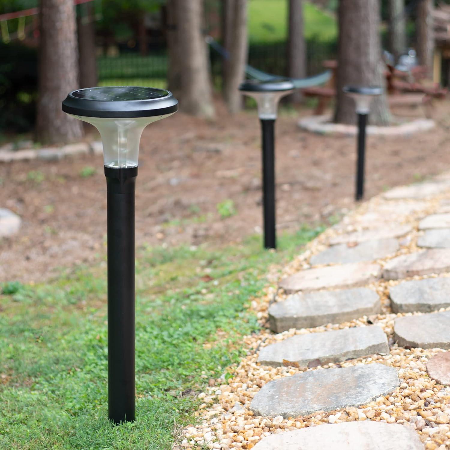 Vantage Solar Commercial Graded Black Warm White LED Pathway Bollard Light