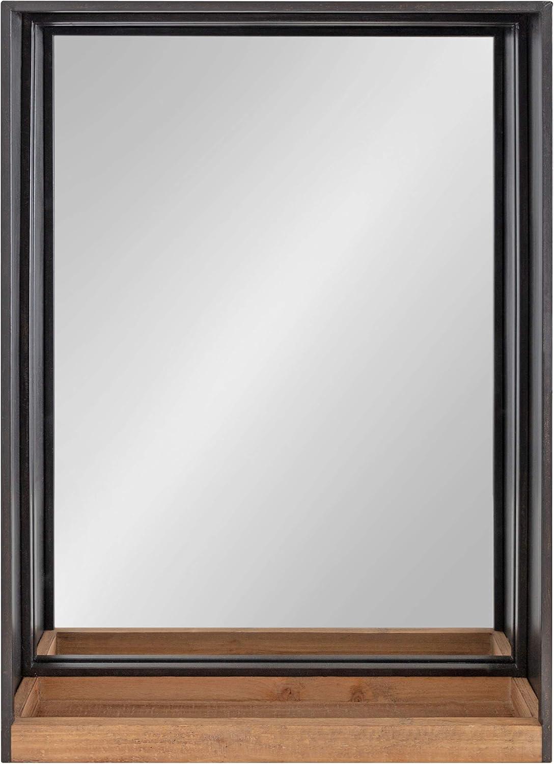 Mehta Functional Wall Mirror Rustic Brown - Kate & Laurel All Things Decor