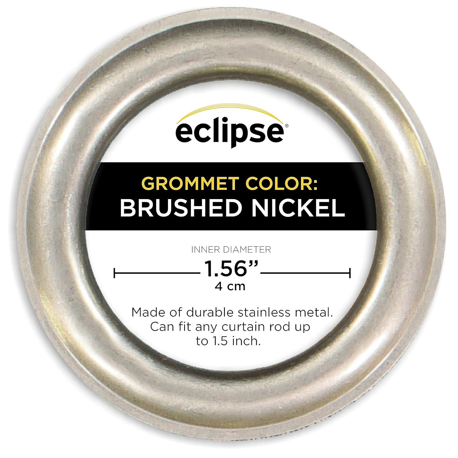 Eclipse Eclipse Pembroke Faux Linen 100% Blackout Grommet Panel Pair (Set of 2)