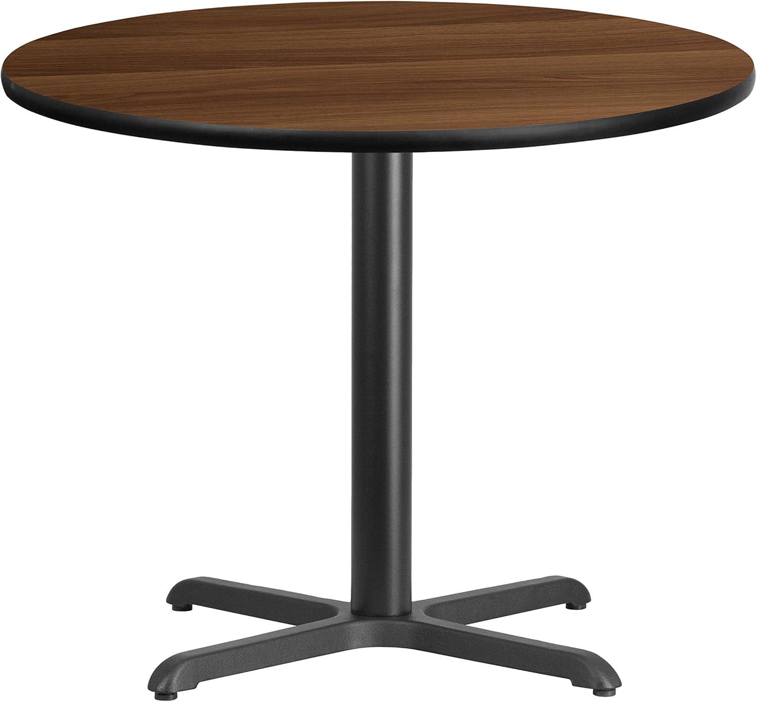 Carrus Round Laminate Dining Table Top with X-Shaped Base