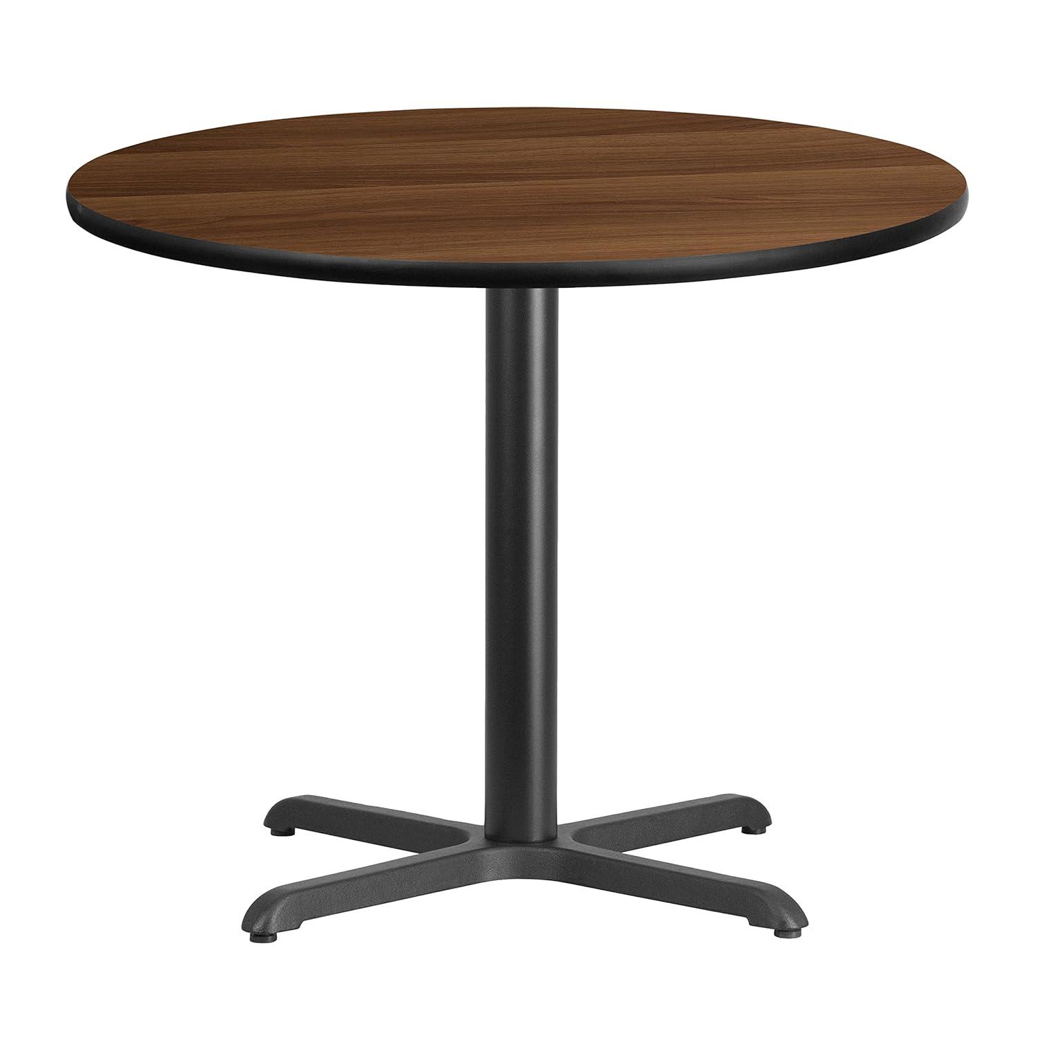 Flash Furniture Carrus Round Laminate Table Top with Height Table Base