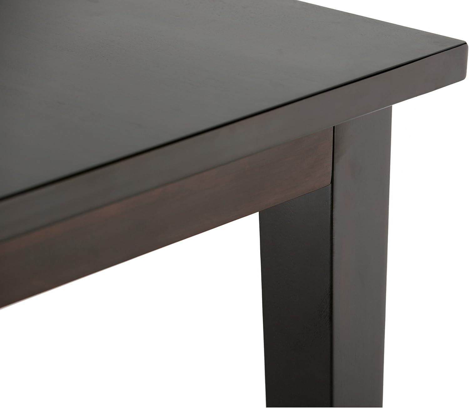 Eastwood Java Brown Solid Hardwood Rectangular Dining Table