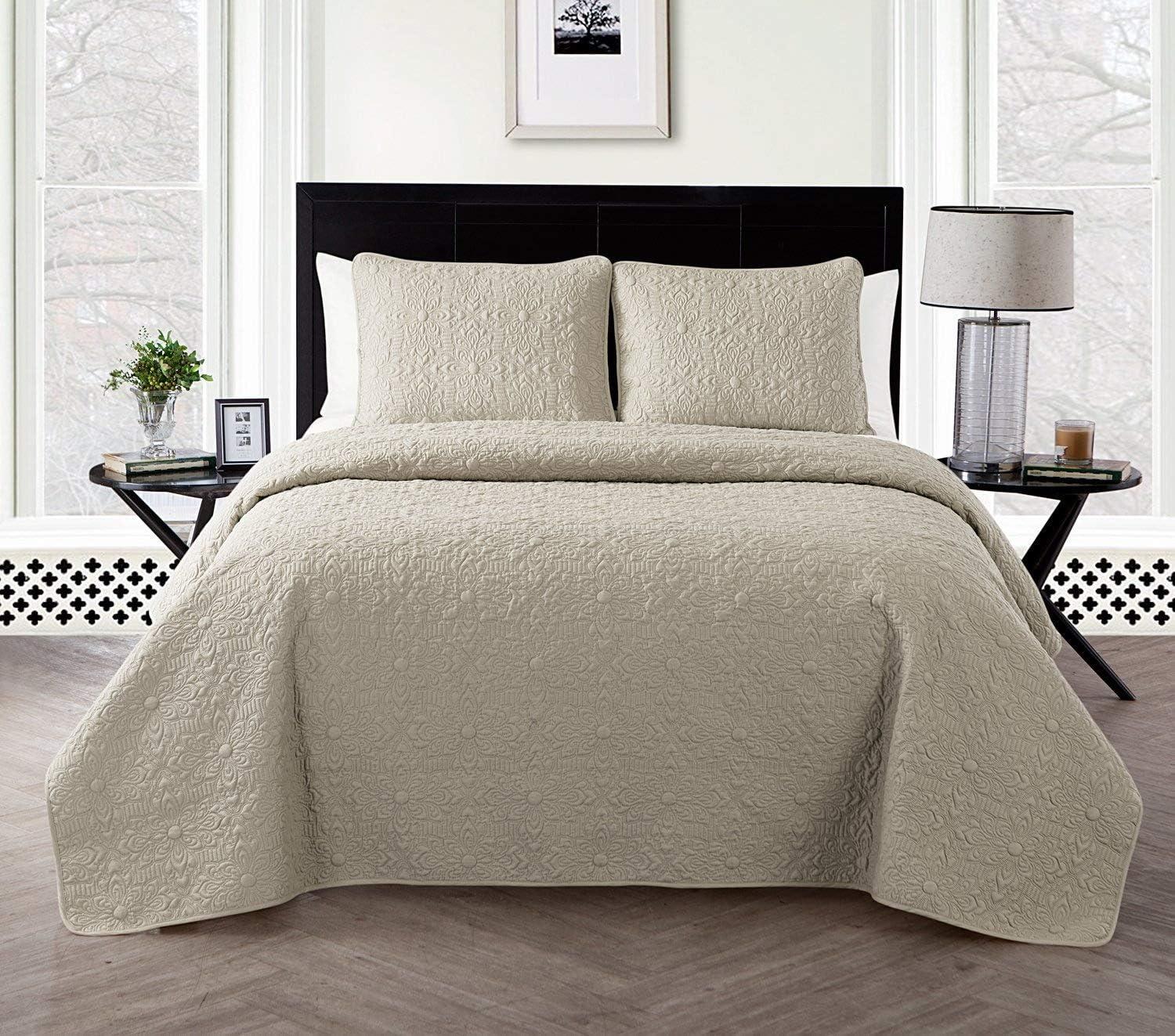 VCNY Caroline Embossed Quilt Set