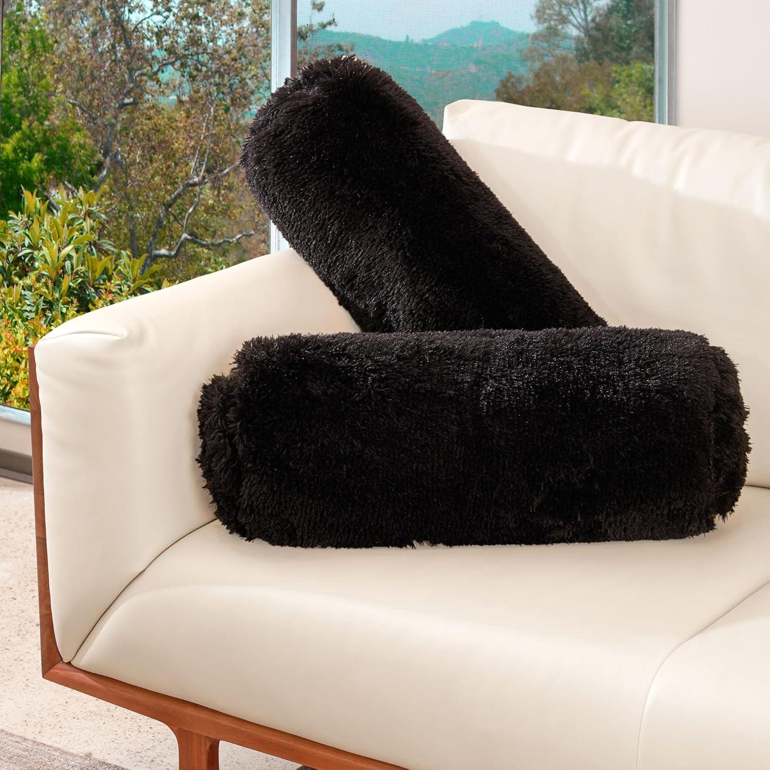 Cheer Collection Faux Fur Throw Pillow