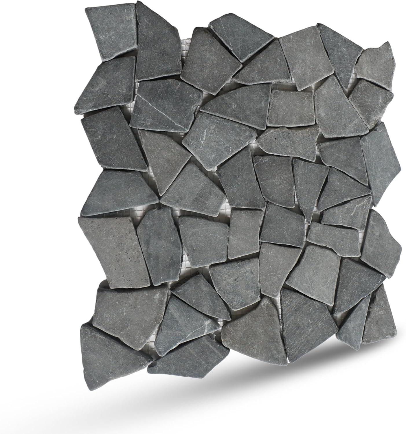 Gray Random Natural Stone Mosaic Tile for Walls and Floors