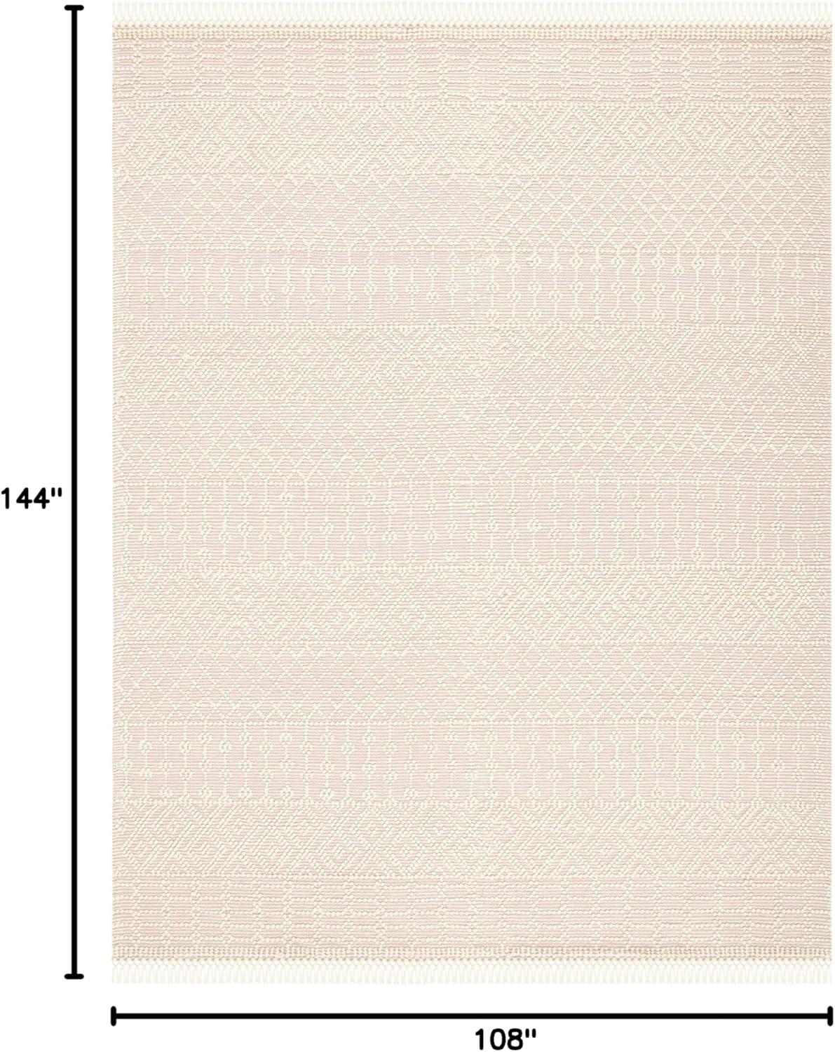 Natura NAT852 Hand Loomed Indoor Area Rug - Ivory/Pink - 9' Round - Safavieh