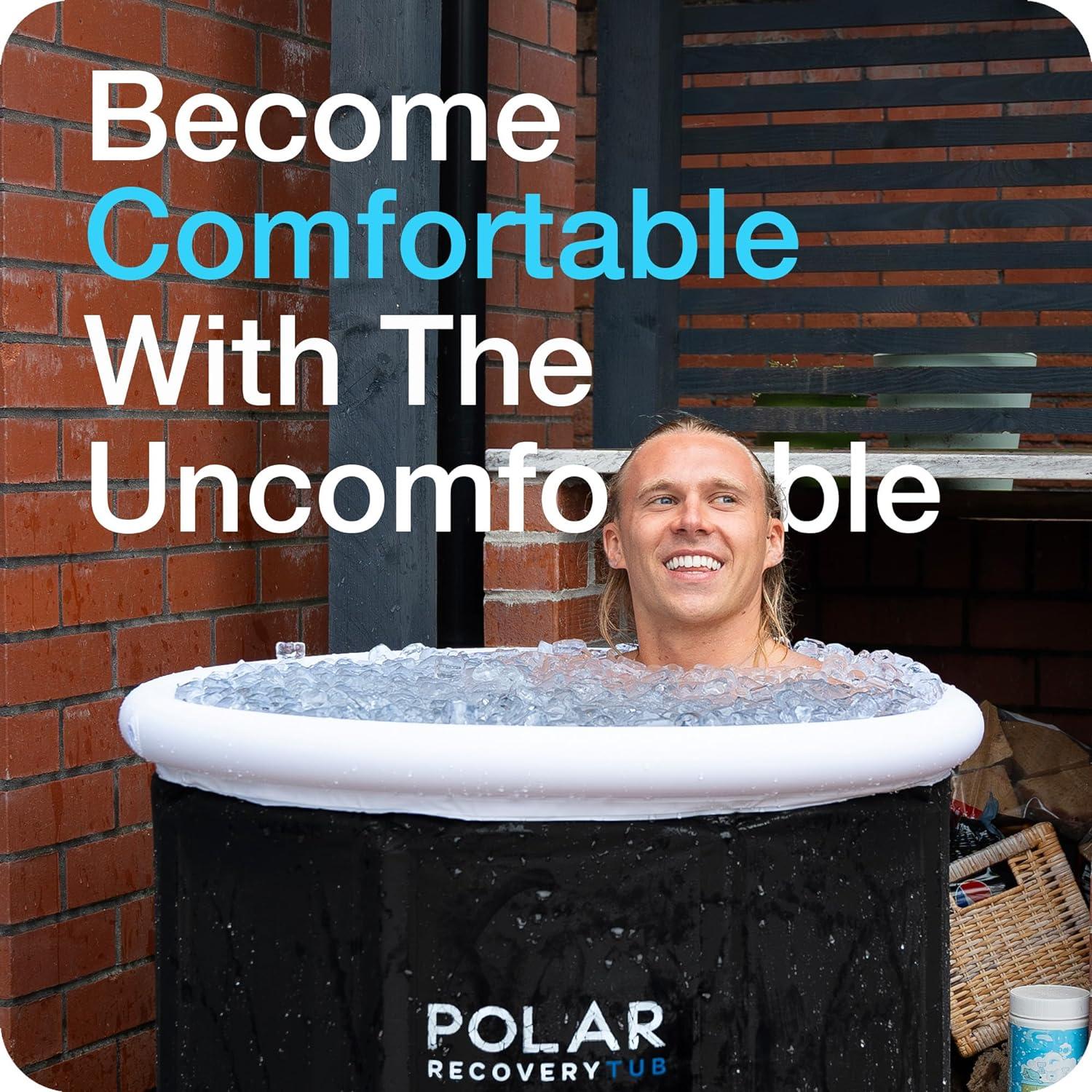 Tub/Portable Ice Bath for Cold Water Therapy Training/an Ice Bathtub for Athletes - Adult Spa for Ice Baths and Soaking - Outdoor Cold Therapy tub (Black XL)