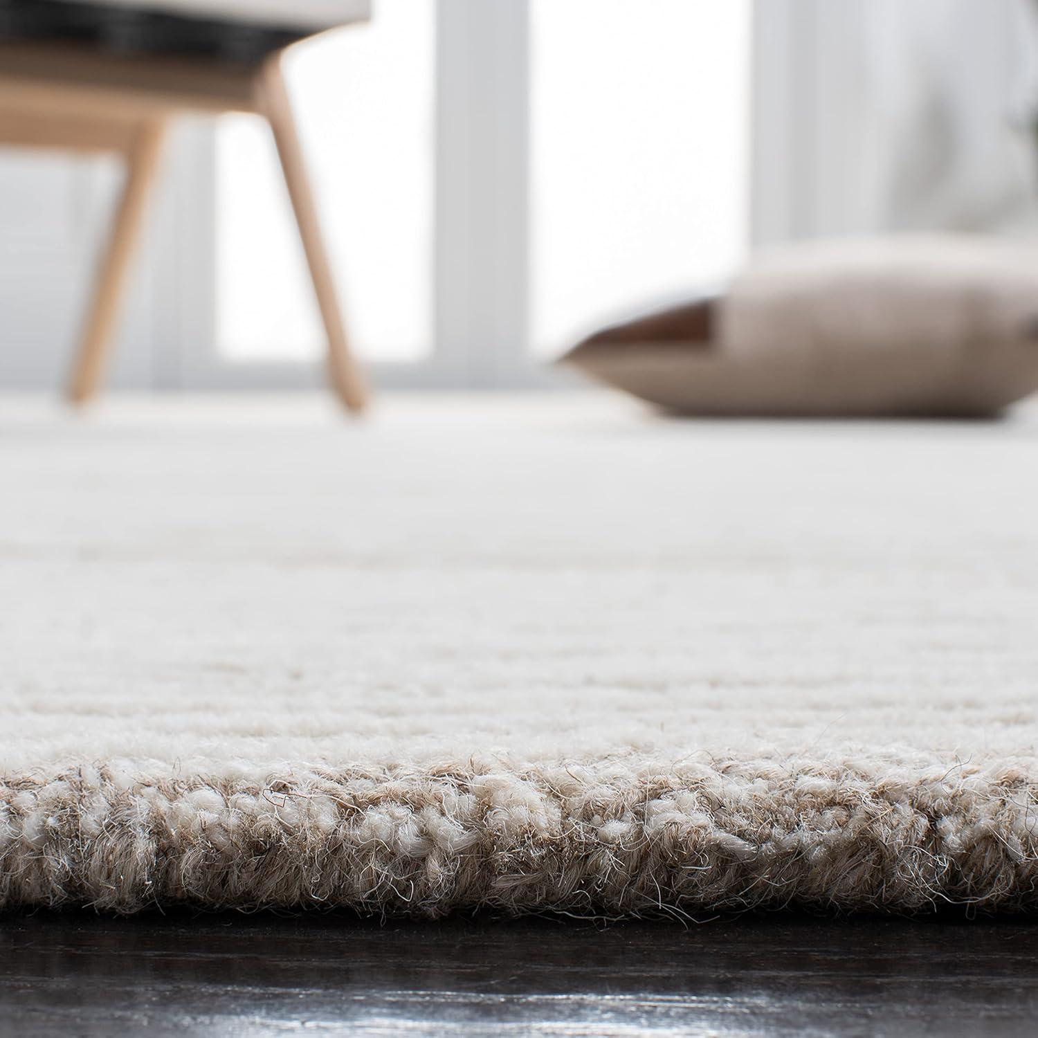 Metro MET995 Hand Tufted Indoor Area Rug - Natural/Ivory - 6'x6' - Safavieh