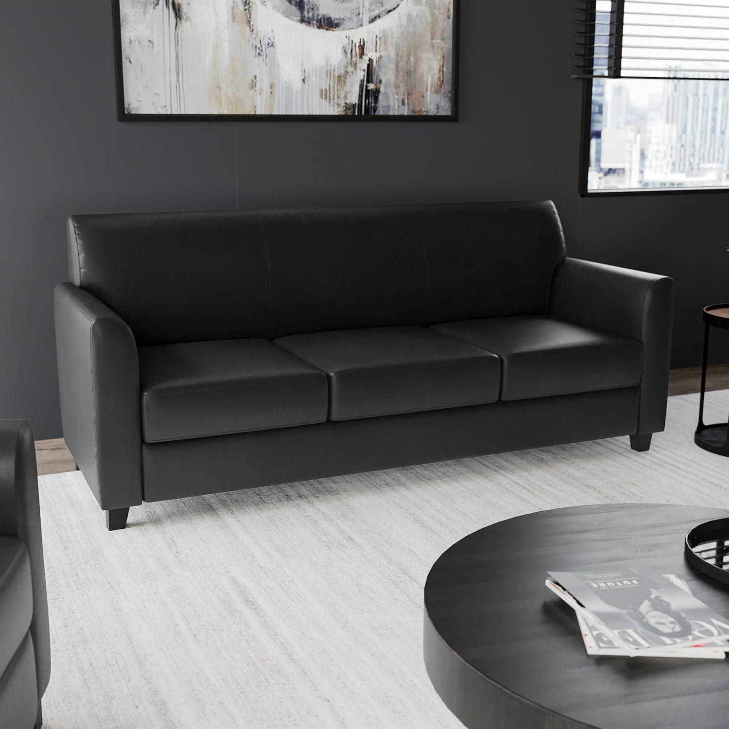 HERCULES Diplomat Series LeatherSoft Sofa with Clean Line Stitched Frame
