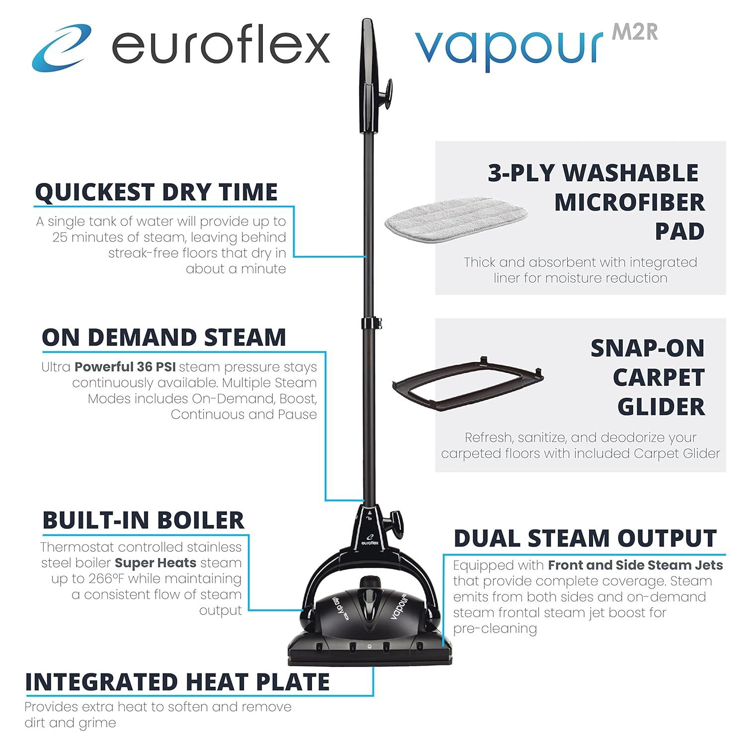 Euroflex Vapour Steam Mop with Ultra Dry Steam® Technology (M2R)