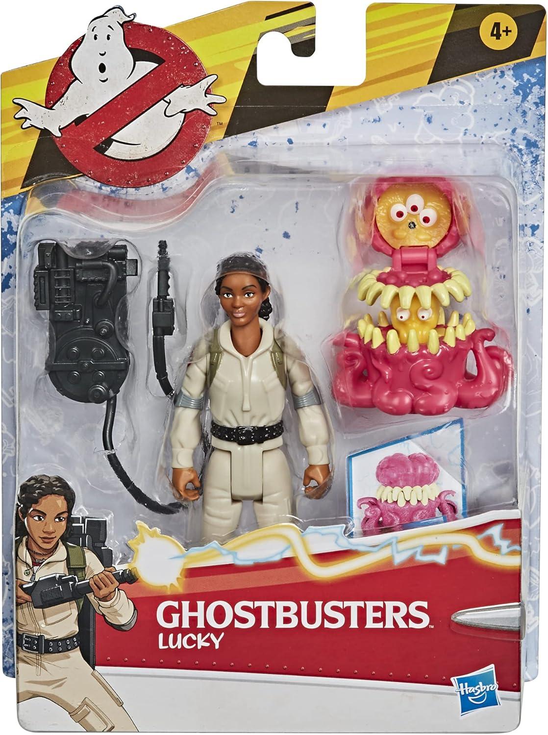 Hasbro Ghostbusters Fright Features Lucky Figure with Interactive Ghost Figure and Accessory, Toys for Kids Ages 4 and Up, Great Gift for Kids