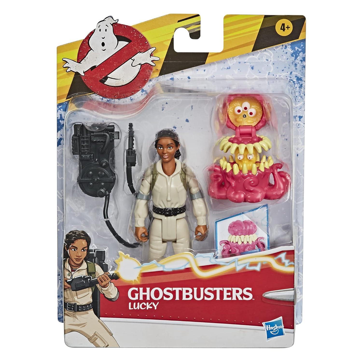 Hasbro Ghostbusters Fright Features Lucky Figure with Interactive Ghost Figure and Accessory, Toys for Kids Ages 4 and Up, Great Gift for Kids
