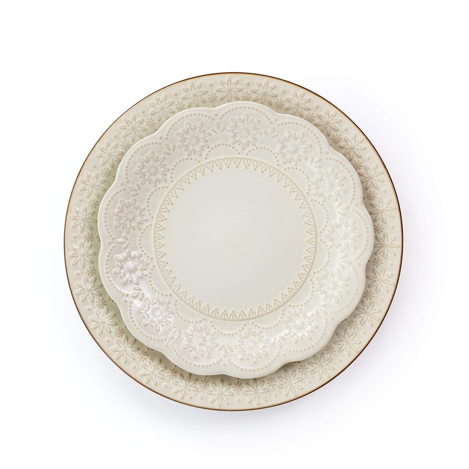 Elama 16 Piece Stoneware Dinnerware Set - Service for 4